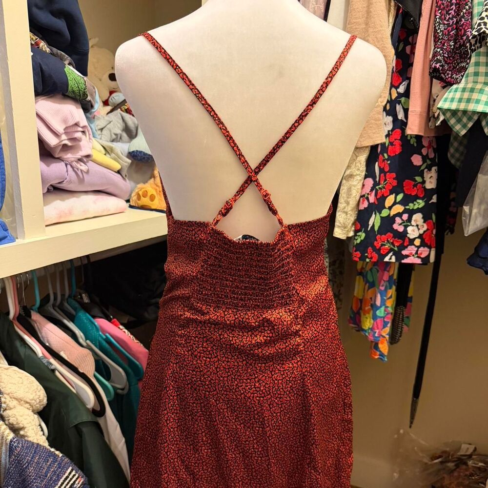 Arizona Women's Red and Burgundy Dress - Picture 3 of 4